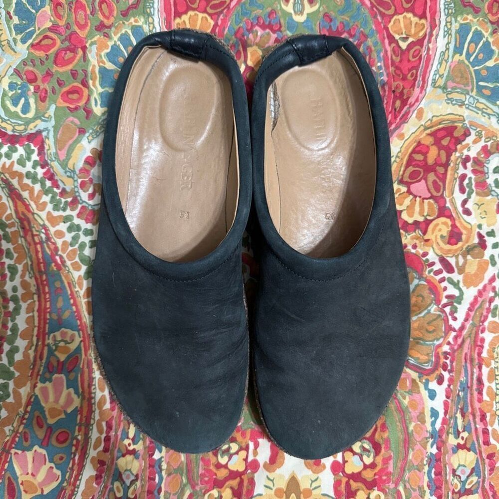 Haflinger forest green suede clog men’s size 45